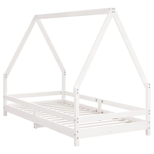 Kids Bed Frame White 90x190cm Solid Wood Pine - Image 6