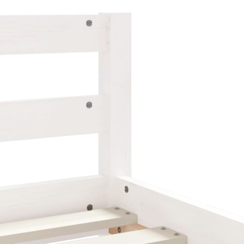 Kids Bed Frame with Drawers White 90x190cm Solid Wood Pine - Image 8