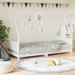 Kids Bed Frame White 90x190cm Solid Wood Pine
