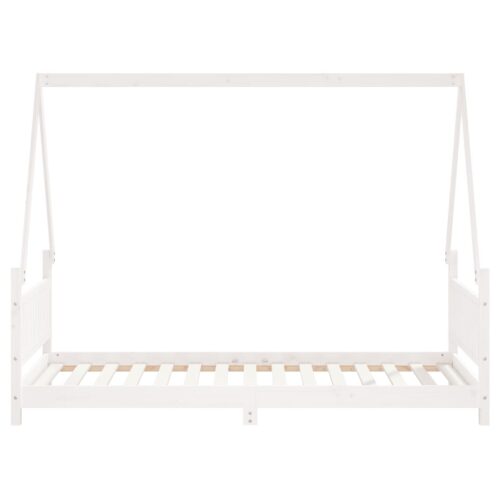 Kids Bed Frame White 90x190cm Solid Wood Pine - Image 4
