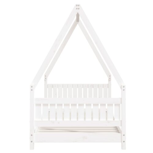 Kids Bed Frame White 90x190cm Solid Wood Pine - Image 5