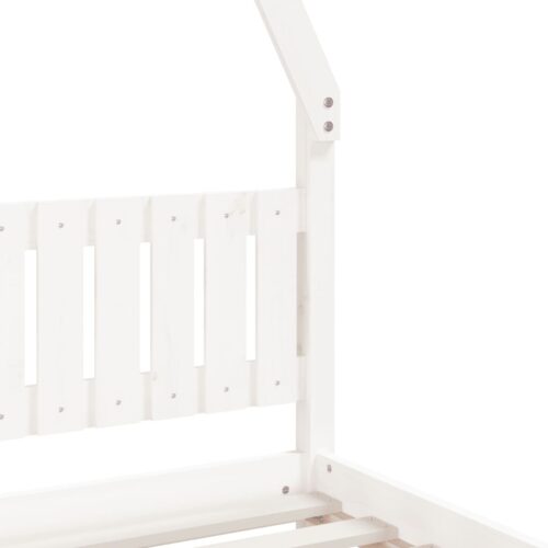 Kids Bed Frame White 90x190cm Solid Wood Pine - Image 7