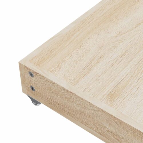 Bed Drawers 2 pcs Light Grey Engineered Wood and Fabric - Image 7