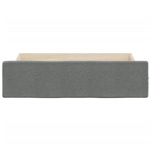 Bed Drawers 2 pcs Dark Grey Engineered Wood and Fabric - Image 4