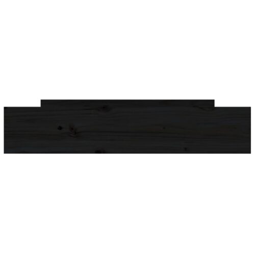 Bed Drawers 2 pcs Black Solid Wood Pine - Image 4