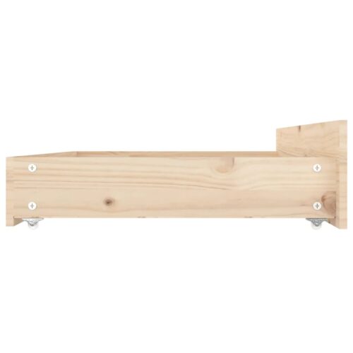 Bed Drawers 4 pcs Solid Wood Pine - Image 5