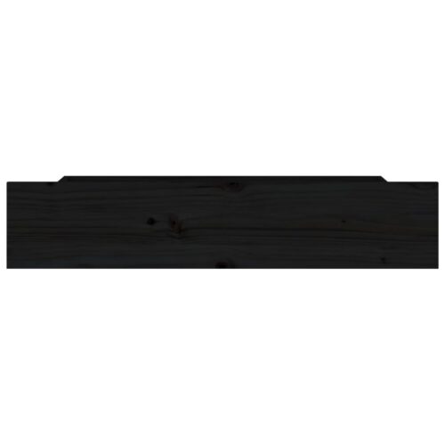 Bed Drawers 4 pcs Black Solid Wood Pine - Image 4