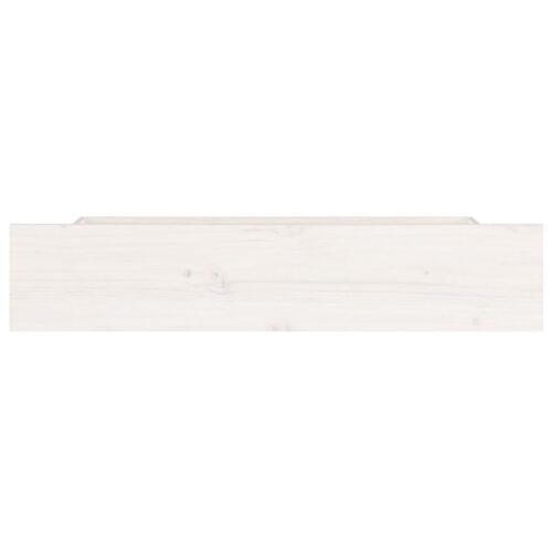 Bed Drawers 4 pcs White Solid Wood Pine - Image 4