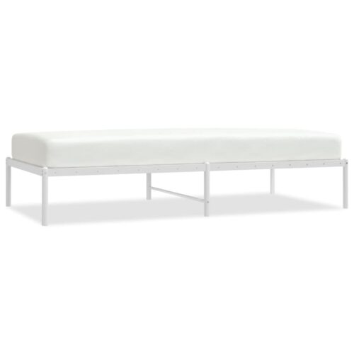 Metal Bed Frame White 90x190cm - Image 2
