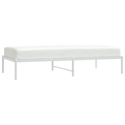 Metal Bed Frame White 90x190cm - Image 3