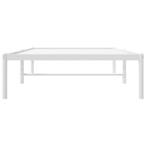 Metal Bed Frame White 90x190cm - Image 5