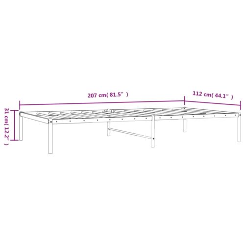 Metal Bed Frame Black 107x203cm King Single - Image 7