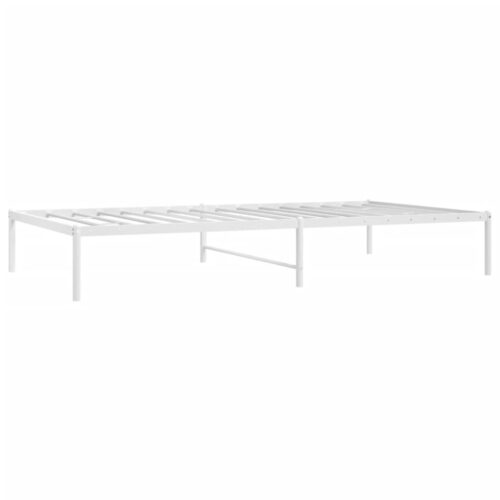 Metal Bed Frame White 107x203cm King Single - Image 4