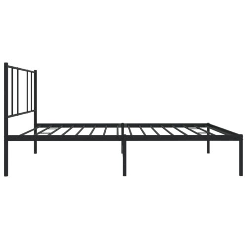 Metal Bed Frame with Headboard Black 107x203cm King Single - Image 7