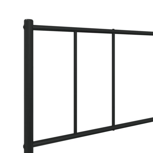 Metal Bed Frame with Headboard Black 107x203cm King Single - Image 9