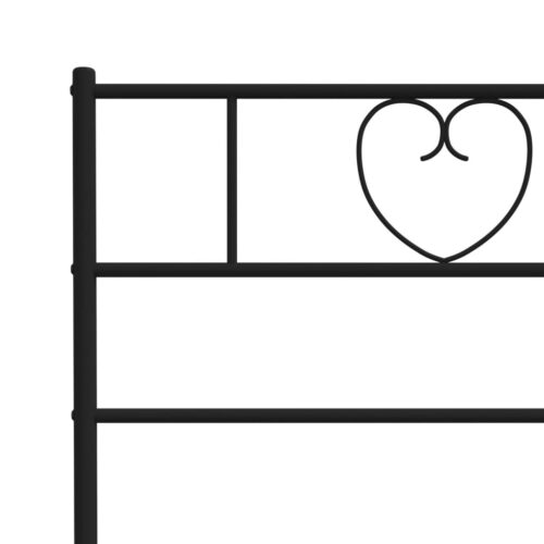 Metal Bed Frame with Headboard Black 107x203cm King Single - Image 8