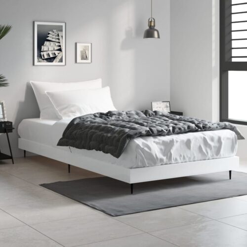 Bed Frame White 90x190cm Engineered Wood