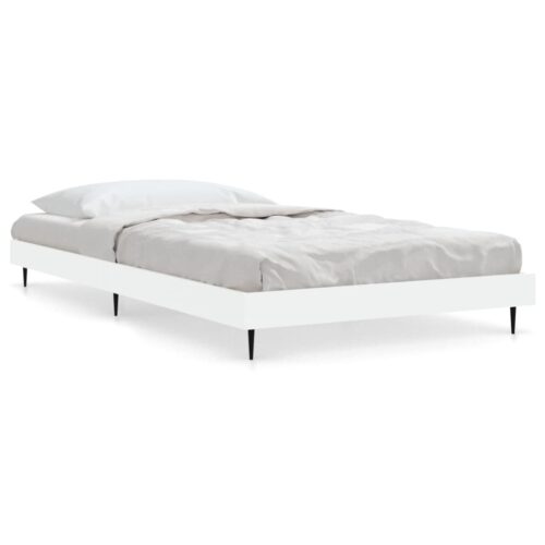 Bed Frame White 90x190cm Engineered Wood - Image 2