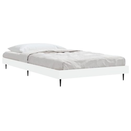 Bed Frame White 90x190cm Engineered Wood - Image 3
