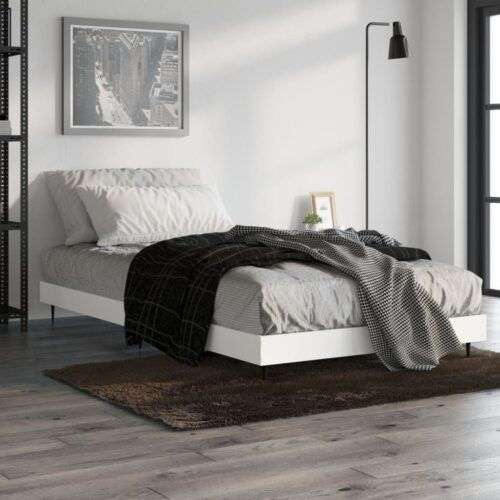 Bed Frame White 90x190cm Engineered Wood - Image 4