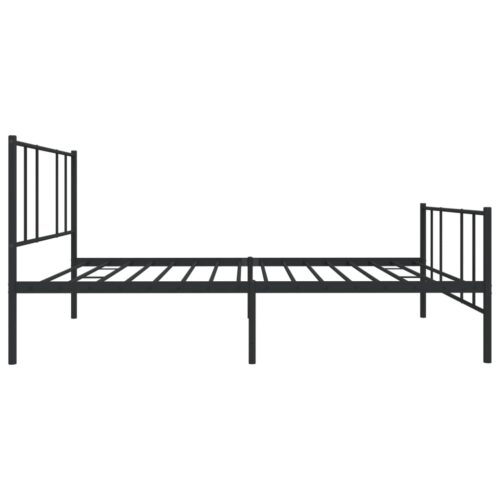 Metal Bed Frame with Footboard Black 107x203cm King Single - Image 7