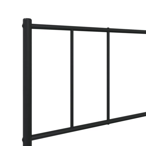 Metal Bed Frame with Footboard Black 107x203cm King Single - Image 9
