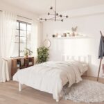 Bed Frame White Solid Wood 90x190cm
