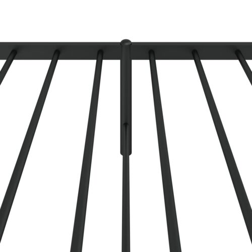 Metal Bed Frame with Headboard Black 107x203cm King Single - Image 8