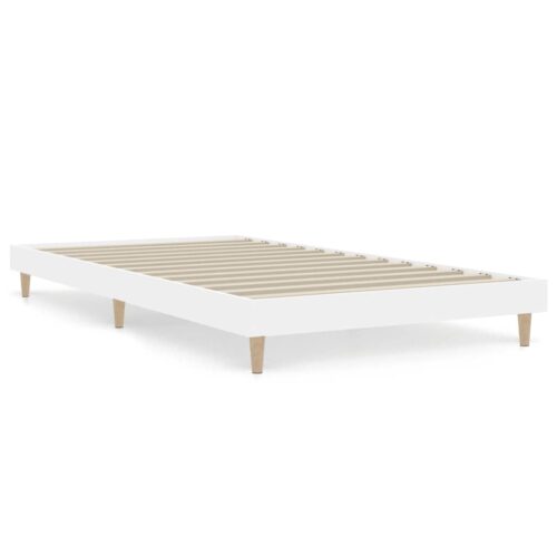 Bed Frame White 90x190cm Engineered Wood - Image 2