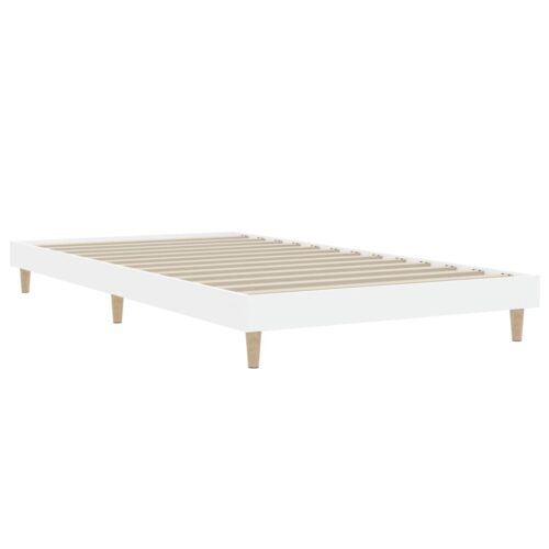 Bed Frame White 90x190cm Engineered Wood - Image 3