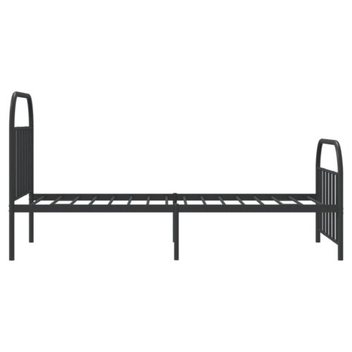 Metal Bed Frame with Footboard Black 107x203cm King Single - Image 7