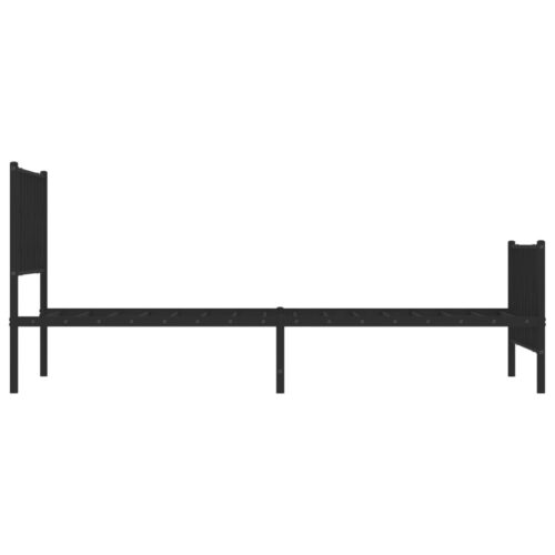 Metal Bed Frame with Footboard Black 107x203cm King Single - Image 6