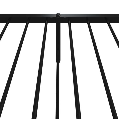 Metal Bed Frame with Footboard Black 107x203cm King Single - Image 8