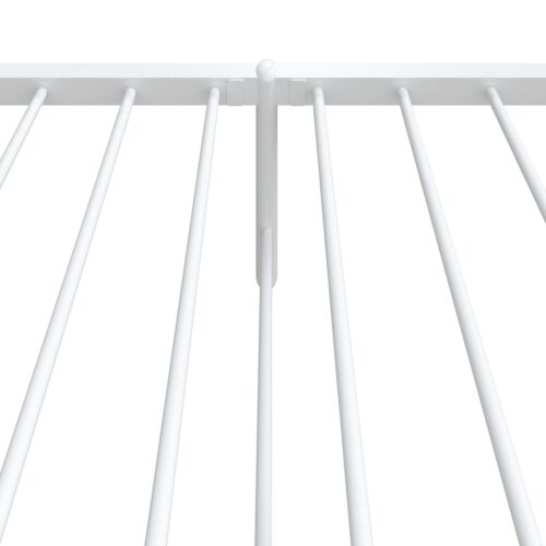 Metal Bed Frame with Footboard White 107x203cm King Single - Image 8
