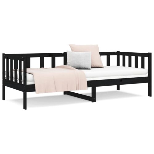 Day Bed Black 90x190cm Solid Wood Pine - Image 5