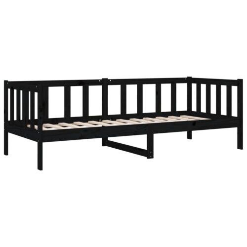 Day Bed Black 90x190cm Solid Wood Pine - Image 7