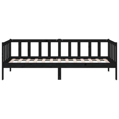 Day Bed Black 90x190cm Solid Wood Pine - Image 8