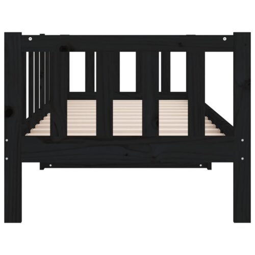 Day Bed Black 90x190cm Solid Wood Pine - Image 9