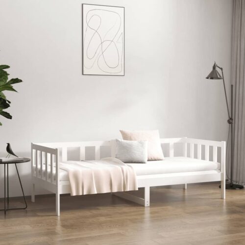 Day Bed White 90x190cm Solid Wood Pine - Image 4