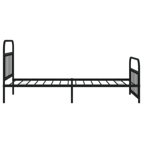 Metal Bed Frame with Footboard Black 107x203cm King Single - Image 7