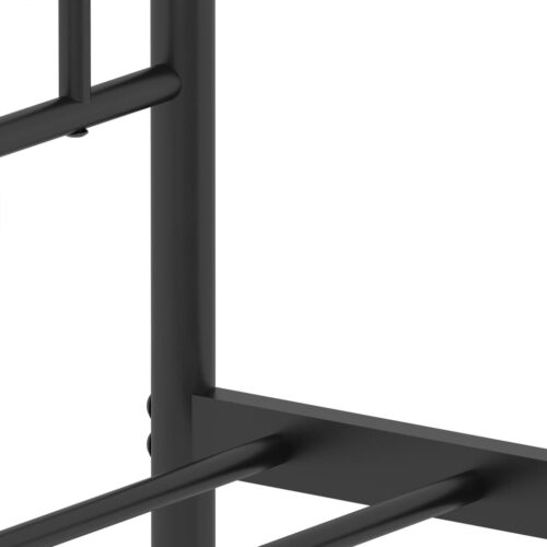 Metal Bed Frame with Footboard Black 107x203cm King Single - Image 9