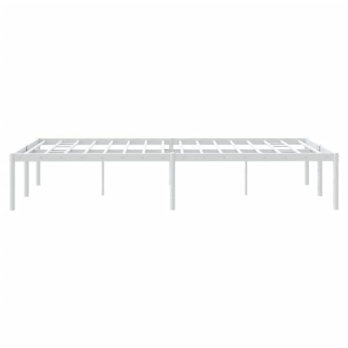Metal Bed Frame White 135x190cm - Image 6