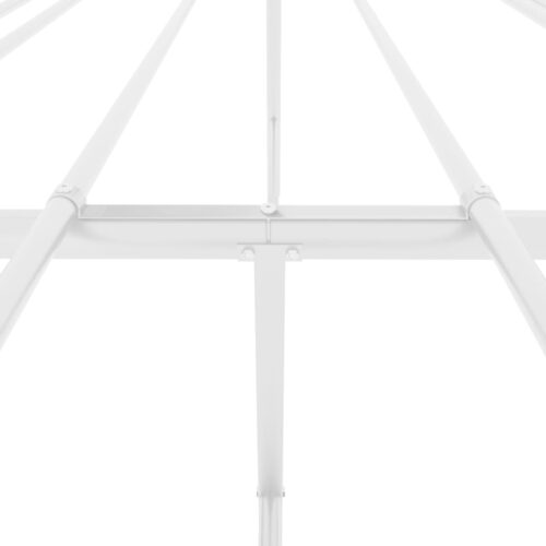 Metal Bed Frame White 135x190cm - Image 7