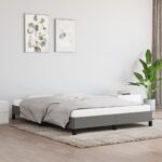 Bed Frame Dark Grey King Single Fabric