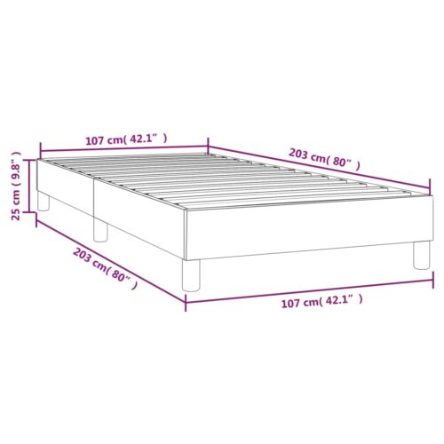 Box Spring Bed Dark Grey King Single Size Fabric - Image 9