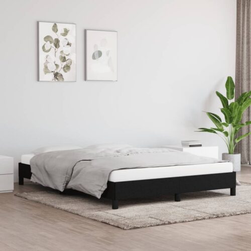 Bed Frame Black King Single Fabric