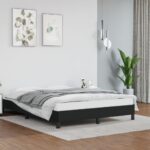 Bed Frame Black King Single Faux Leather