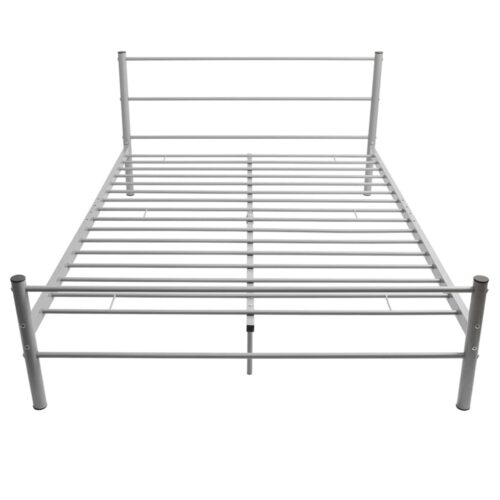 Bed Frame Grey Metal Double Size - Image 3