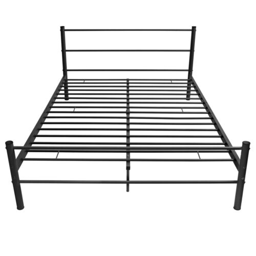 Bed Frame Black Metal Double Size - Image 3