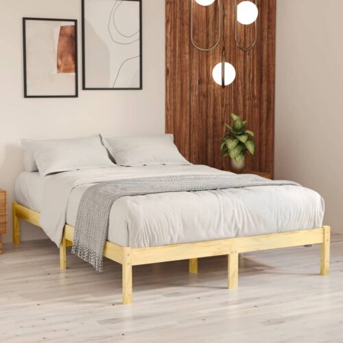 Bed Frame Solid Wood 135x190cm